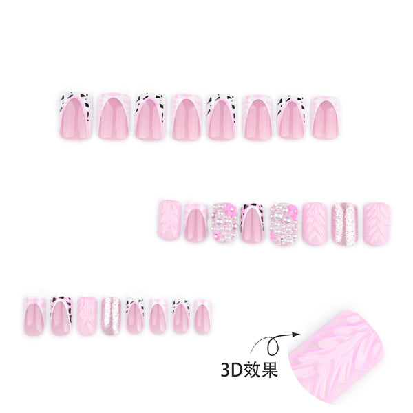 12 Sizes-24 Pcs Press On Nails JP3675