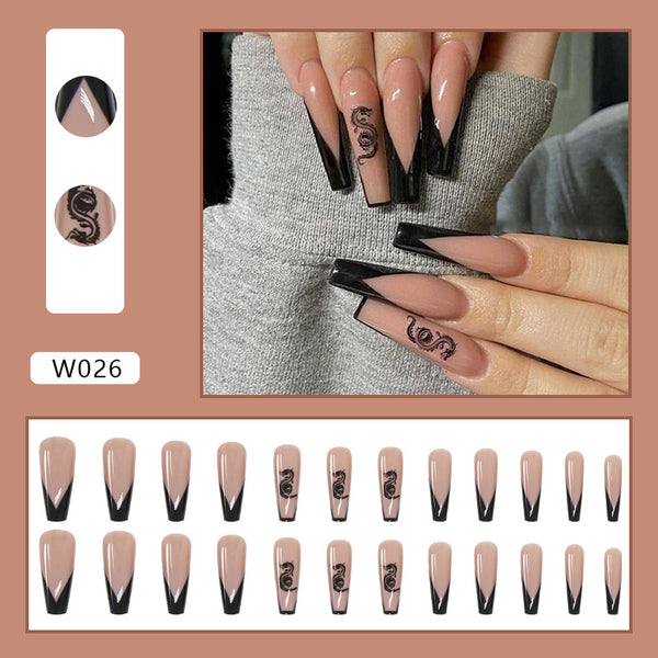 12 Sizes-24 Pcs Press On Nails W026