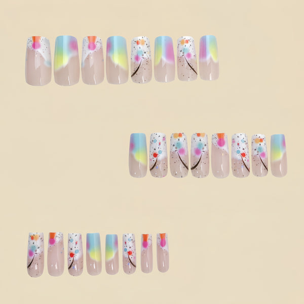 12 Sizes-24 Pcs Press On Nails Y492