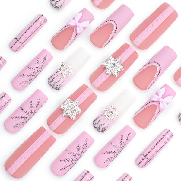12 Sizes-24 Pcs Press On Nails JP3452