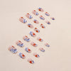 12 Sizes-24 Pcs Press On Nails W1081