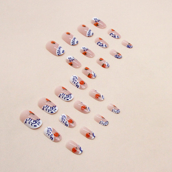 12 Sizes-24 Pcs Press On Nails W1081
