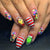 12 Sizes-24 Pcs Press On Nails C111