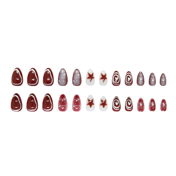 12 Sizes-24 Pcs Press On Nails W2000
