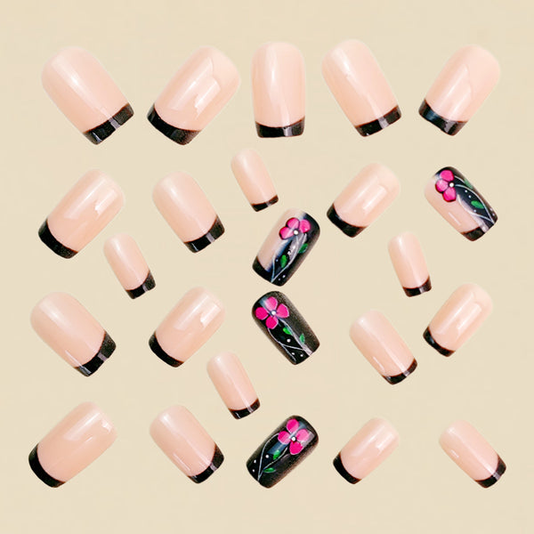 12 Sizes-24 Pcs Press On Nails Y1133