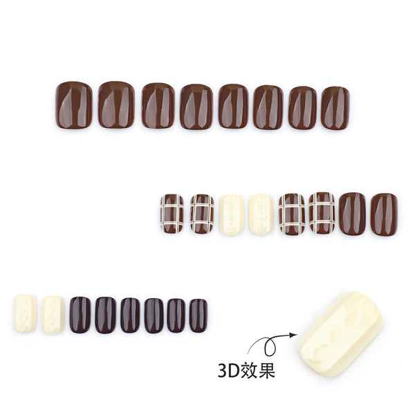 12 Sizes-24 Pcs Press On Nails JP3623
