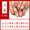 12 Sizes-24 Pcs Press On Nails C1795