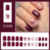 12 Sizes-24 Pcs Press On Nails C1379