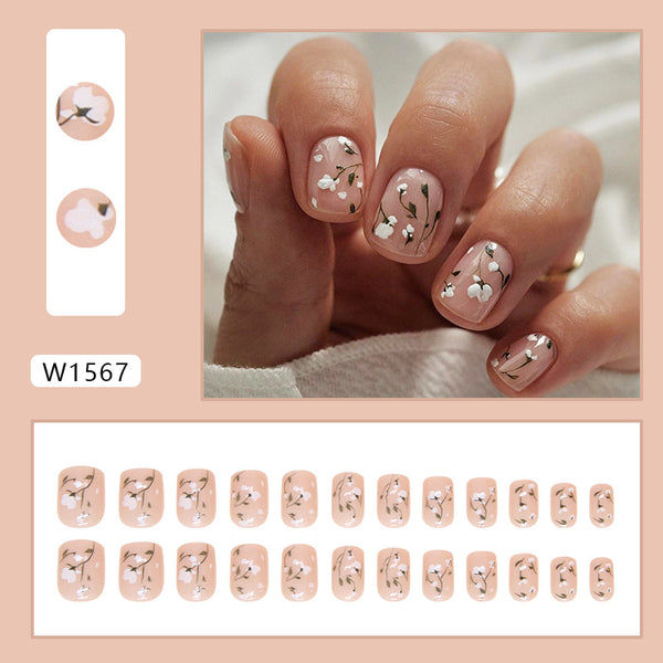 12 Sizes-24 Pcs Press On Nails W1567