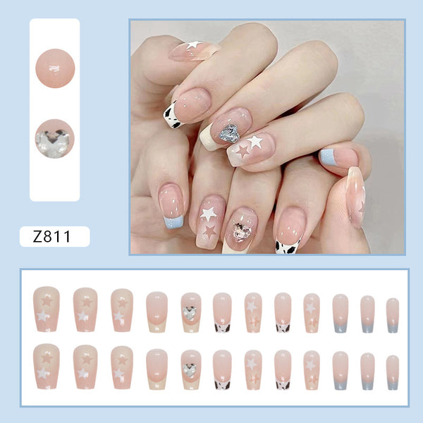 12 Sizes-24 Pcs Press On Nails Z811