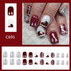 12 Sizes-24 Pcs Press On Nails C695