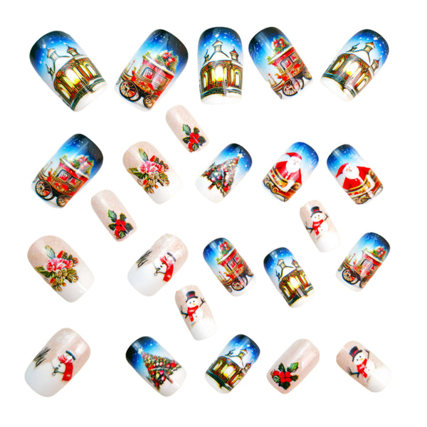 12 Sizes-24 Pcs Press On Nails Y1288