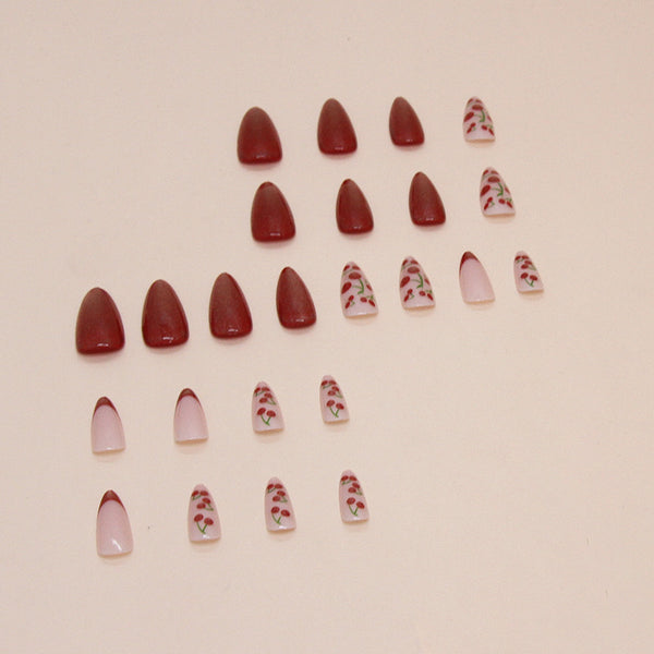 12 Sizes-24 Pcs Press On Nails W1532