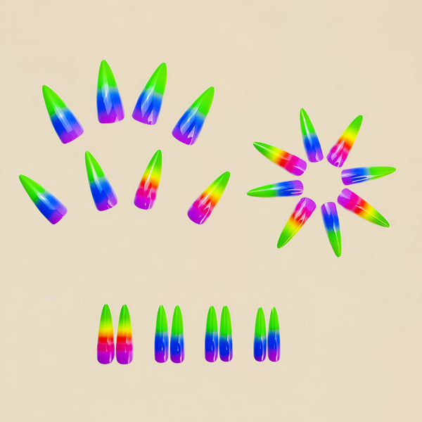12 Sizes-24 Pcs Press On Nails Y679