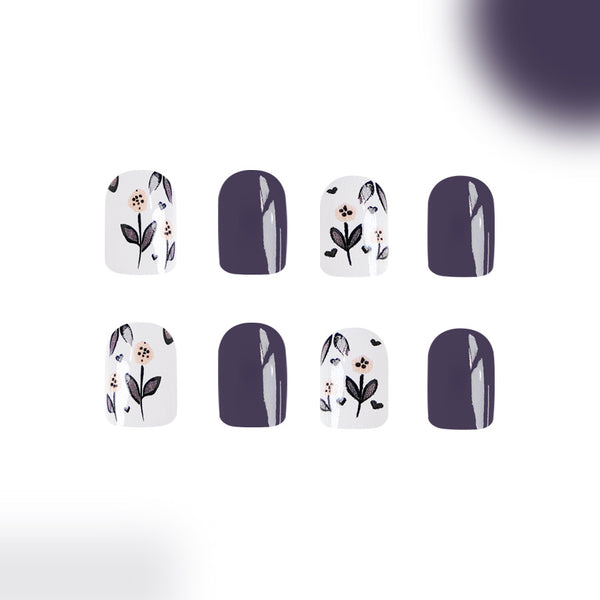 12 Sizes-24 Pcs Press On Nails C490