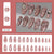 12 Sizes-24 Pcs Press On Nails Z1107