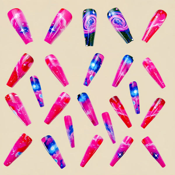 12 Sizes-24 Pcs Press On Nails Y535