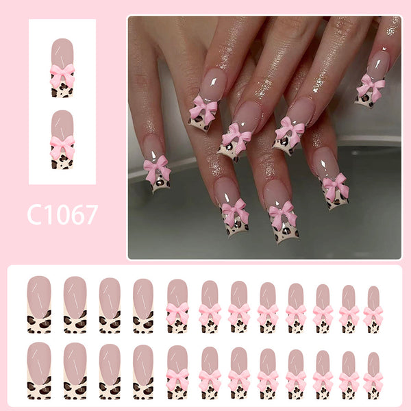 12 Sizes-24 Pcs Press On Nails C1067