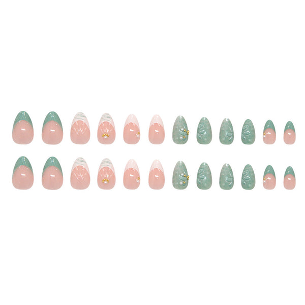 12 Sizes-24 Pcs Press On Nails Z1078