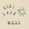 12 Sizes-24 Pcs Press On Nails Y739