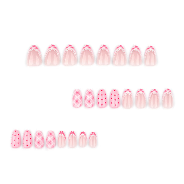12 Sizes-24 Pcs Press On Nails JP4305