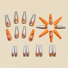 12 Sizes-24 Pcs Press On Nails Y1523