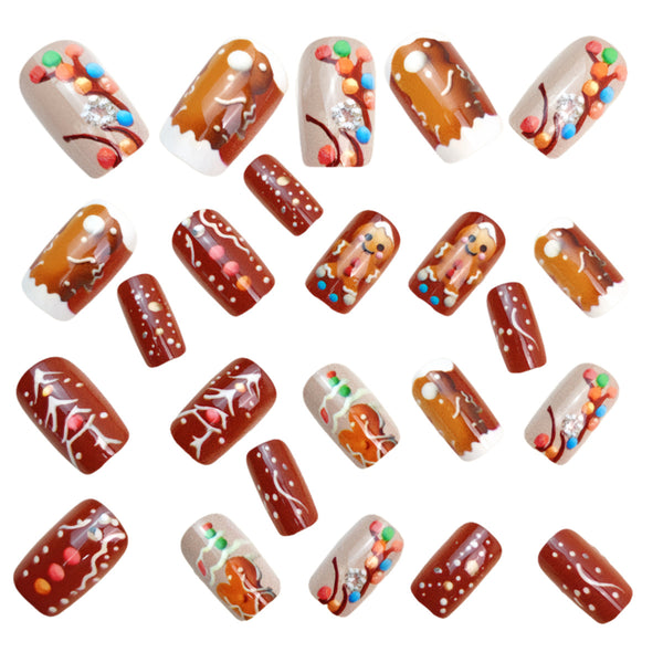 12 Sizes-24 Pcs Press On Nails Y1206