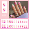 12 Sizes-24 Pcs Press On Nails C376