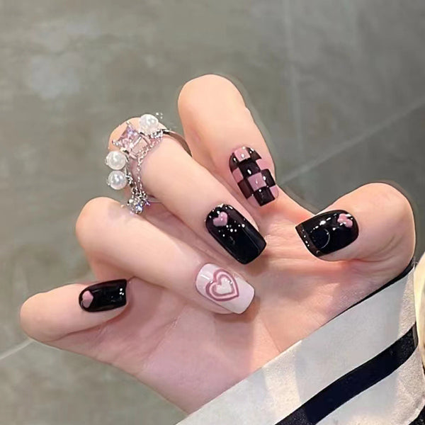 12 Sizes-24 Pcs Press On Nails R668