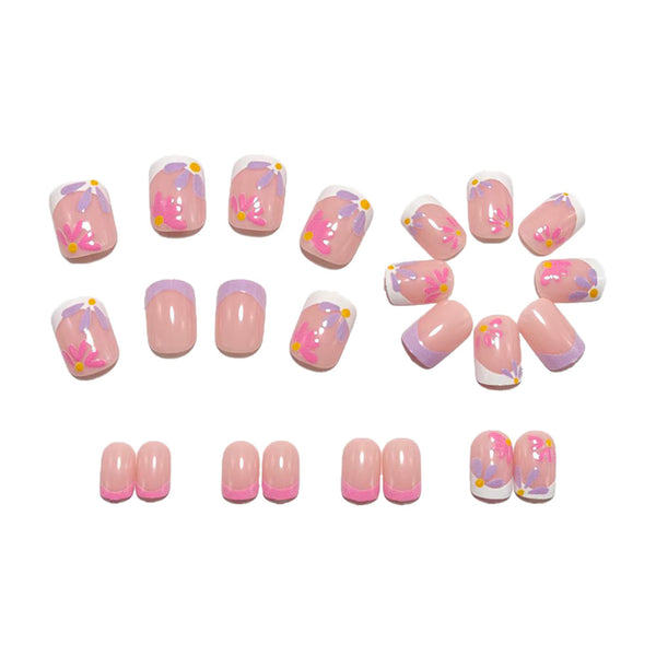 12 Sizes-24 Pcs Press On Nails Y1529