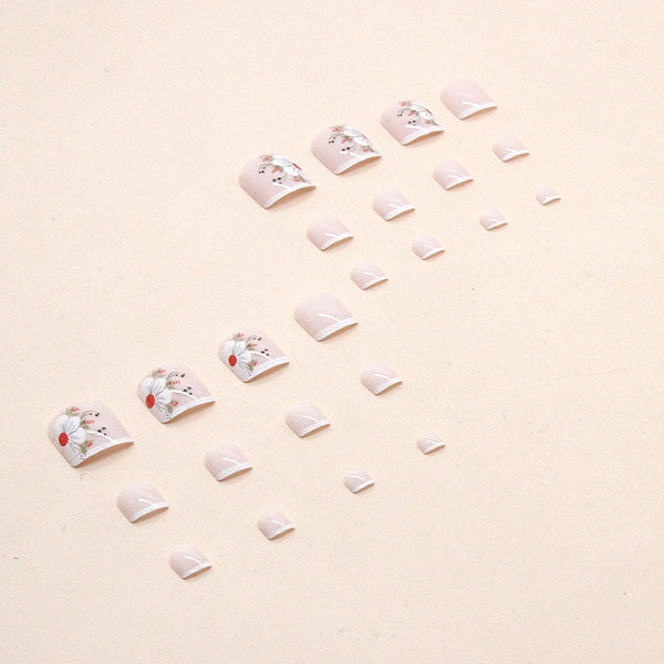 12 Sizes-24 Pcs Press On Nails F053