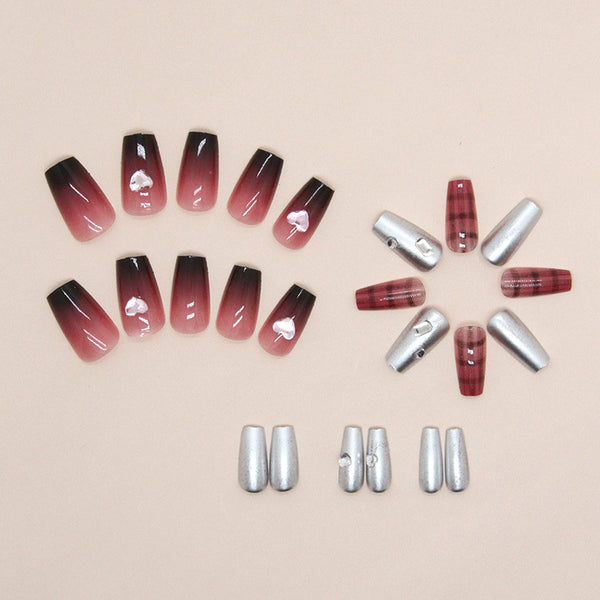 12 Sizes-24 Pcs Press On Nails Z749