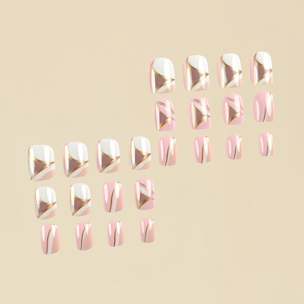 12 Sizes-24 Pcs Press On Nails Y098