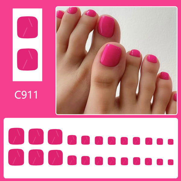 12 Sizes-24 Pcs Press On Nails C911