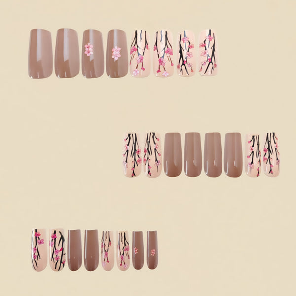 12 Sizes-24 Pcs Press On Nails Y556-1