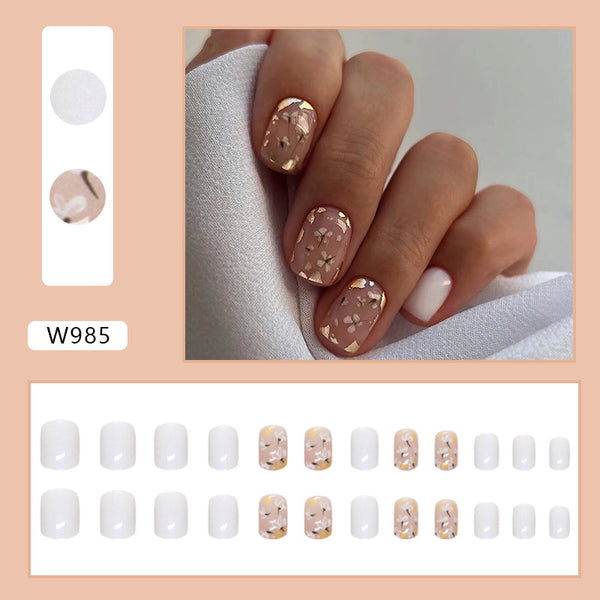 12 Sizes-24 Pcs Press On Nails W962