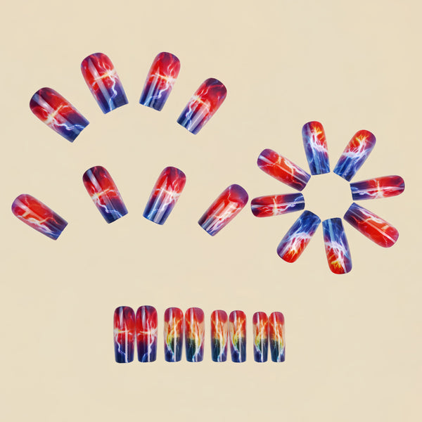 12 Sizes-24 Pcs Press On Nails Y1712