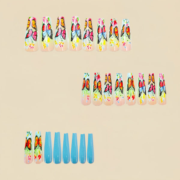 12 Sizes-24 Pcs Press On Nails Y700