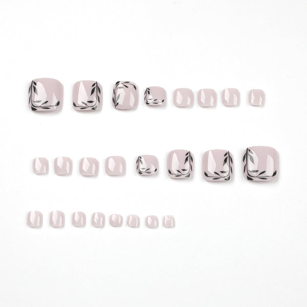 12 Sizes-24 Pcs Press On Nails JP1641