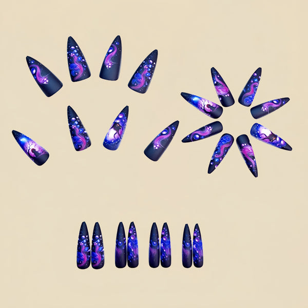 12 Sizes-24 Pcs Press On Nails Y850