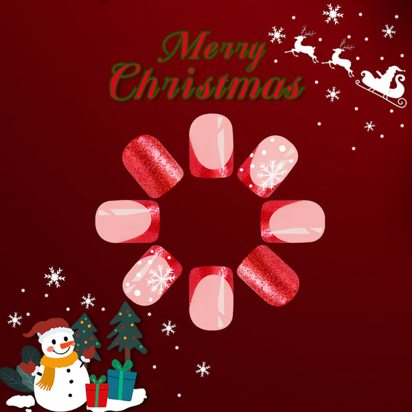 12 Sizes-24 Pcs Press On Nails C674