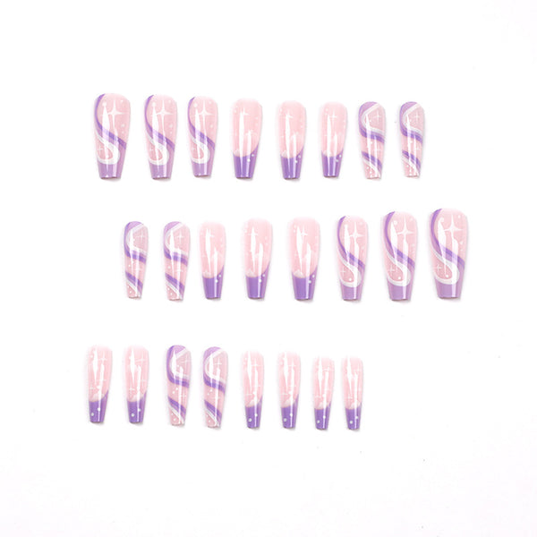 12 Sizes-24 Pcs Press On Nails JP1472