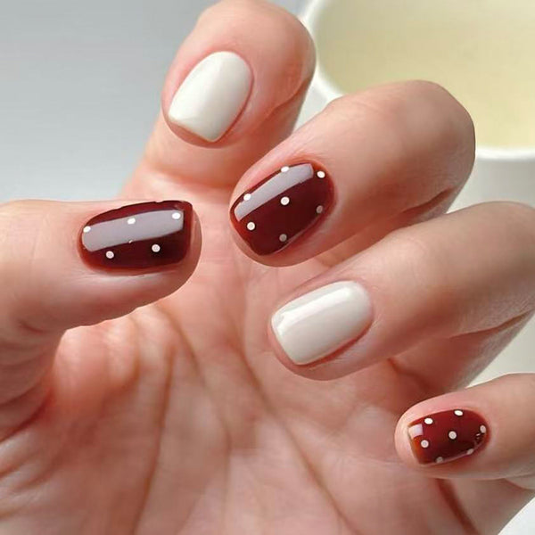 12 Sizes-24 Pcs Press On Nails C1378