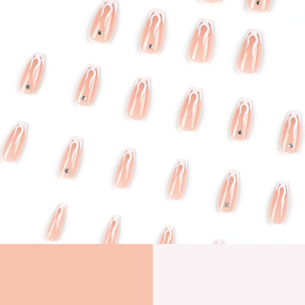 12 Sizes-24 Pcs Press On Nails JP2603
