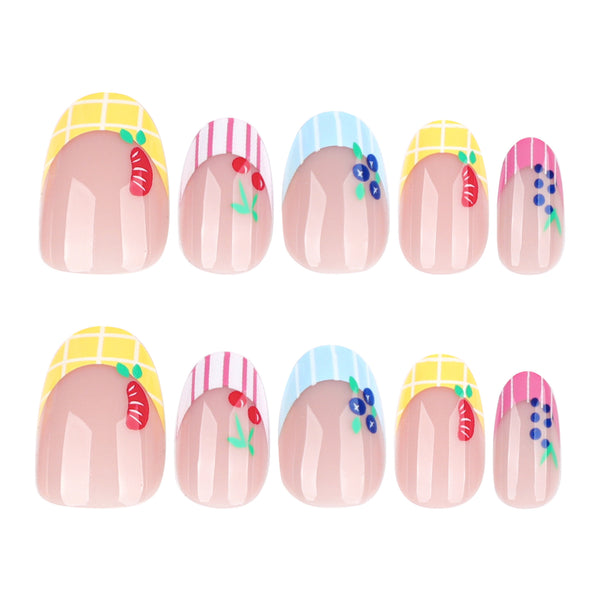 12 Sizes-24 Pcs Press On Nails JP3963