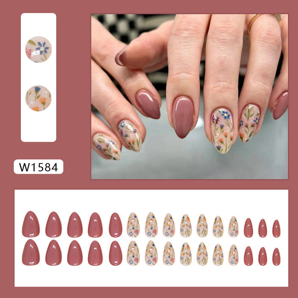 12 Sizes-24 PcsPress On NailsW1584