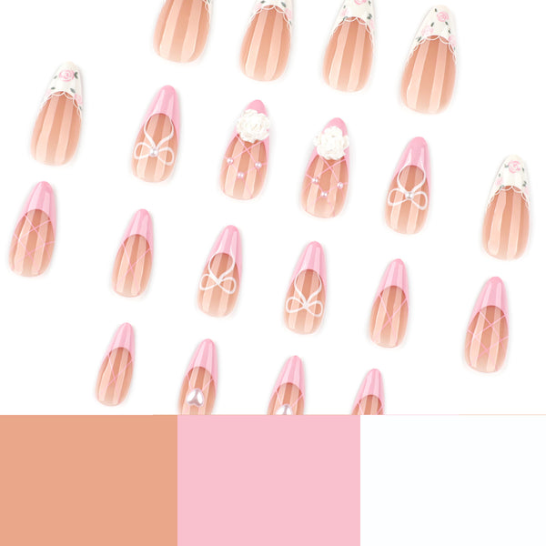12 Sizes-24 Pcs Press On Nails JP3866