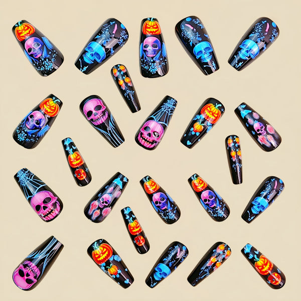 12 Sizes-24 Pcs Press On Nails Y1030