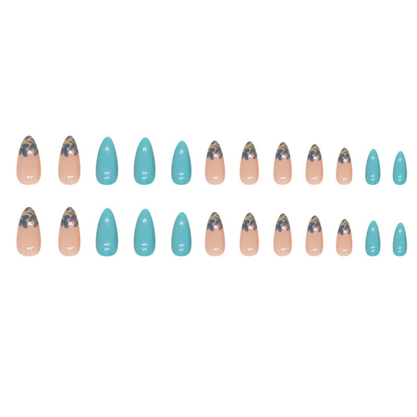 12 Sizes-24 Pcs Press On Nails W537