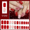 12 Sizes-24 Pcs Press On Nails C1252